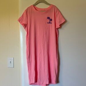 Pink T-Shirt Dress with Hurley Logo